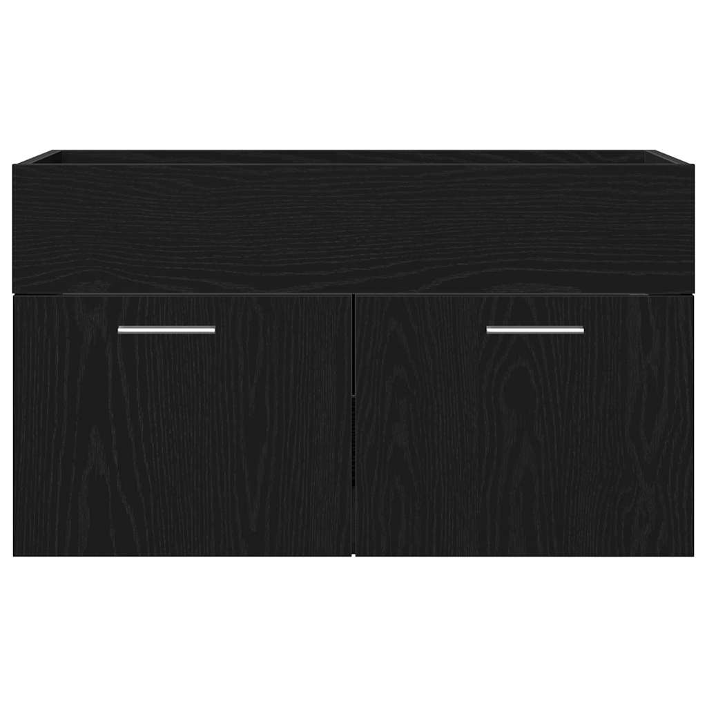 Sink cabinet Black oak 80 x 38.5 x 46 cm Engineered wood